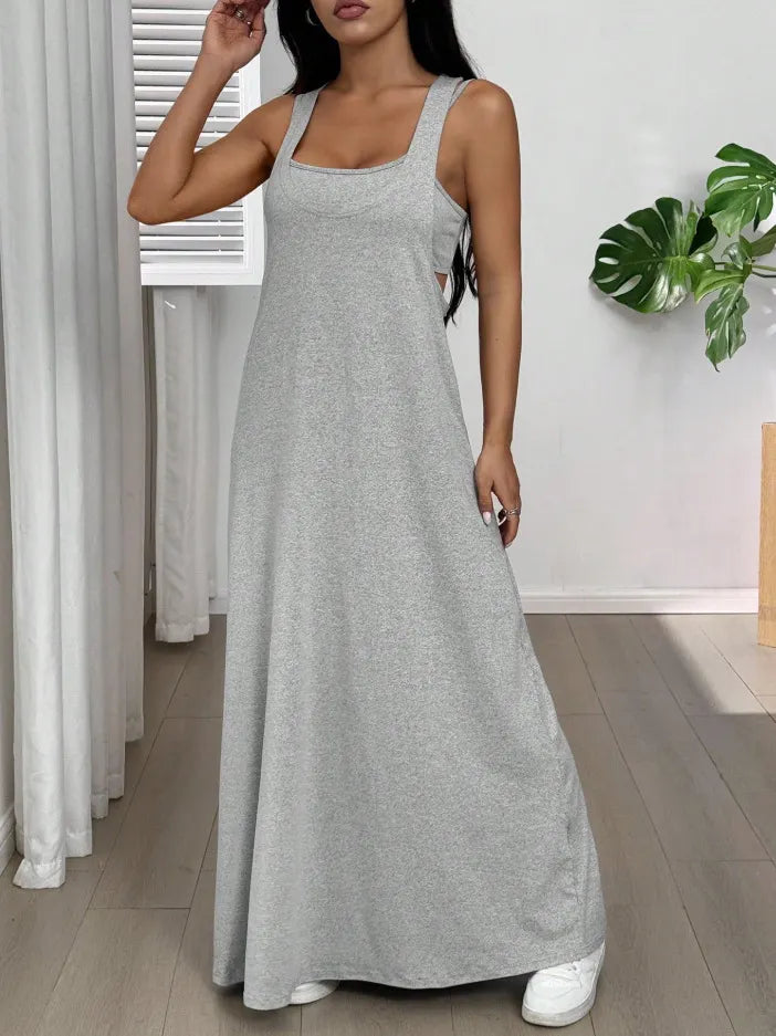 Evania - Layered Two Piece Maxi Dress Set