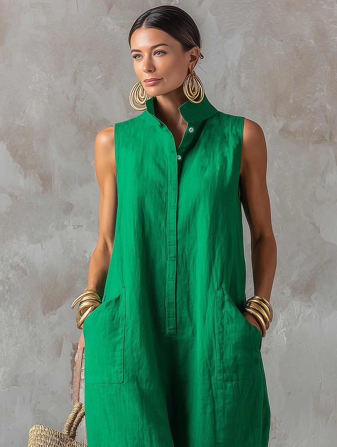 Ondine - Airy Sleeveless Jumpsuit