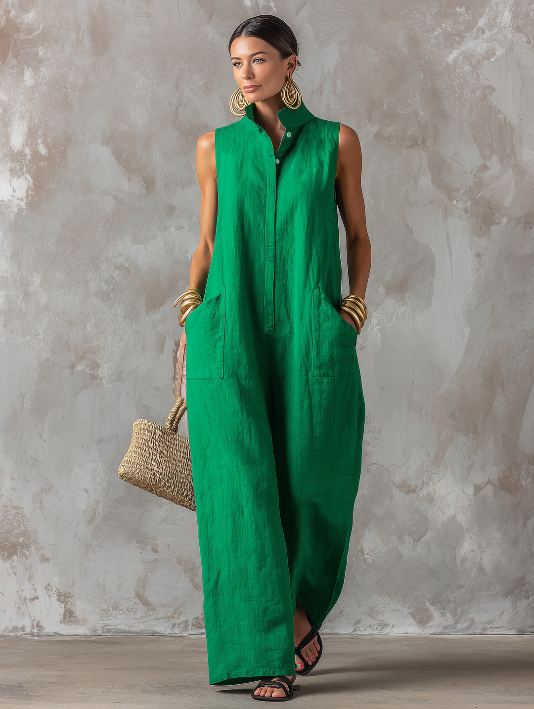 Ondine - Airy Sleeveless Jumpsuit
