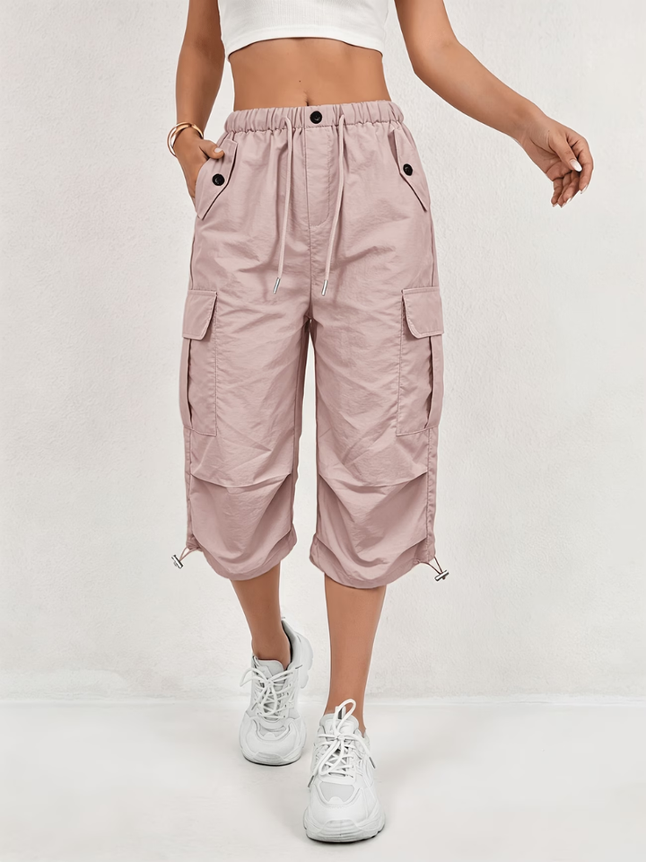 Donatella - Lightweight Stretch Cargo Capri Pants