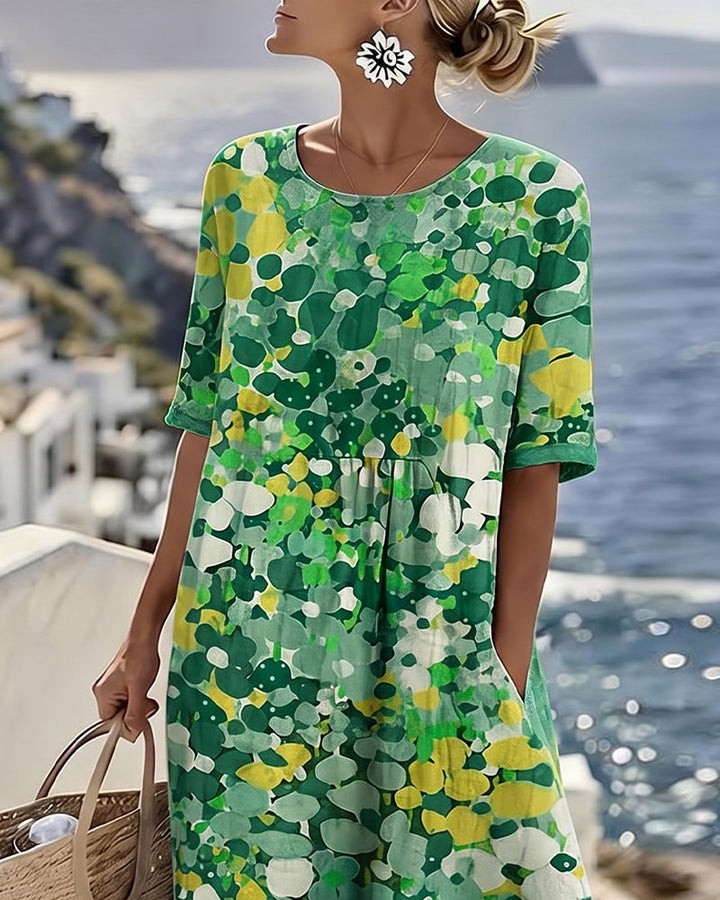 Adria - Soft-Touch A-Line Midi Dress