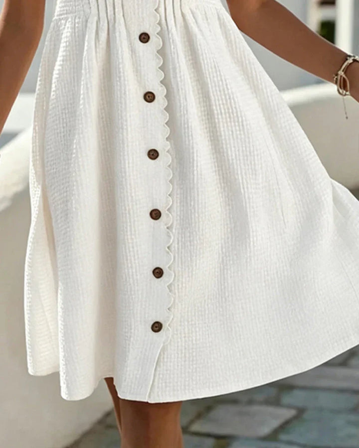 Emmara - Premium Patchwork Puff-Sleeve Dress