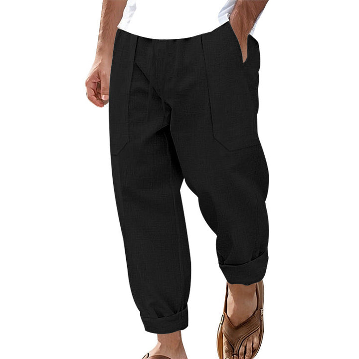 Halston - Relaxed Linen Blend Trousers