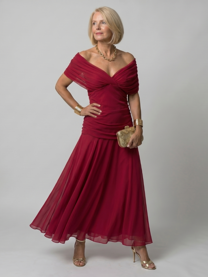 Galatea - Lightweight Off-Shoulder Midi Dress