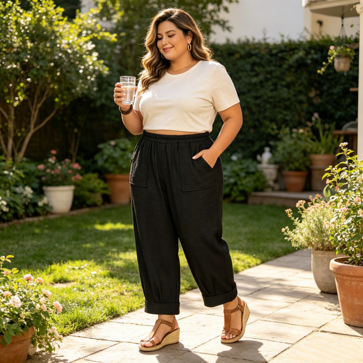 Perdita - Soft-Touch Wide-Leg Trousers