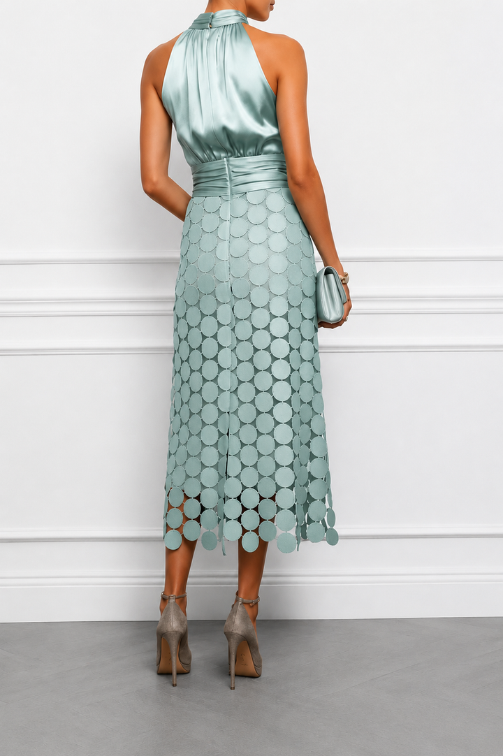 Kateline - Luxe Halter Midi Dress