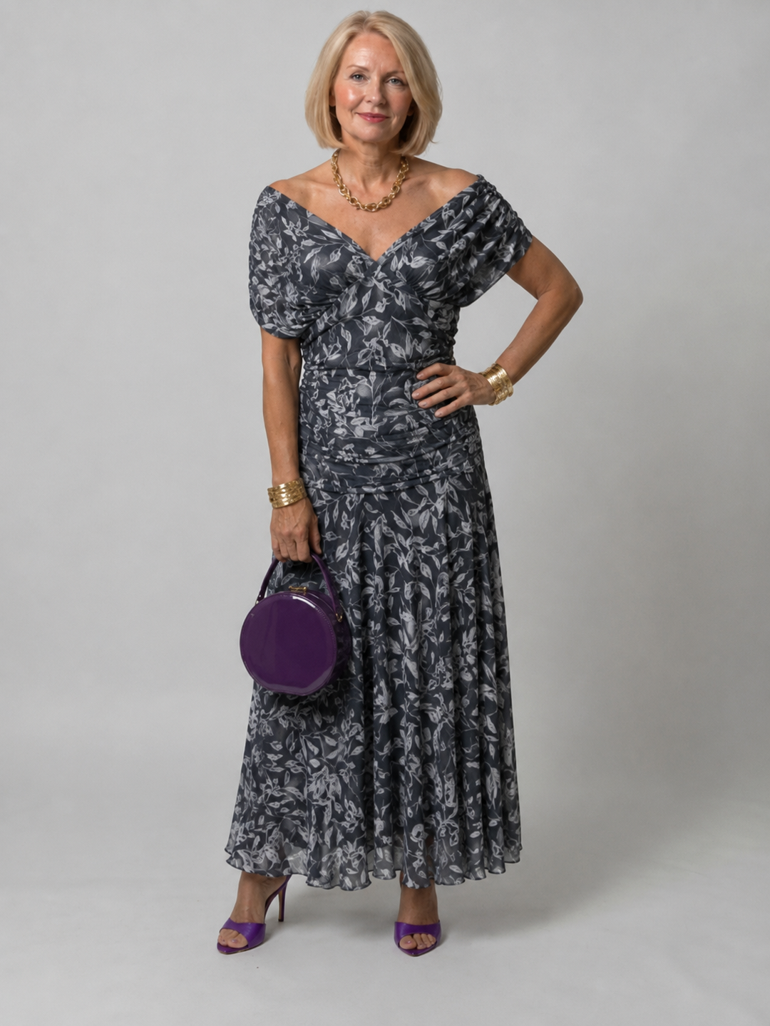 Galatea - Lightweight Off-Shoulder Midi Dress