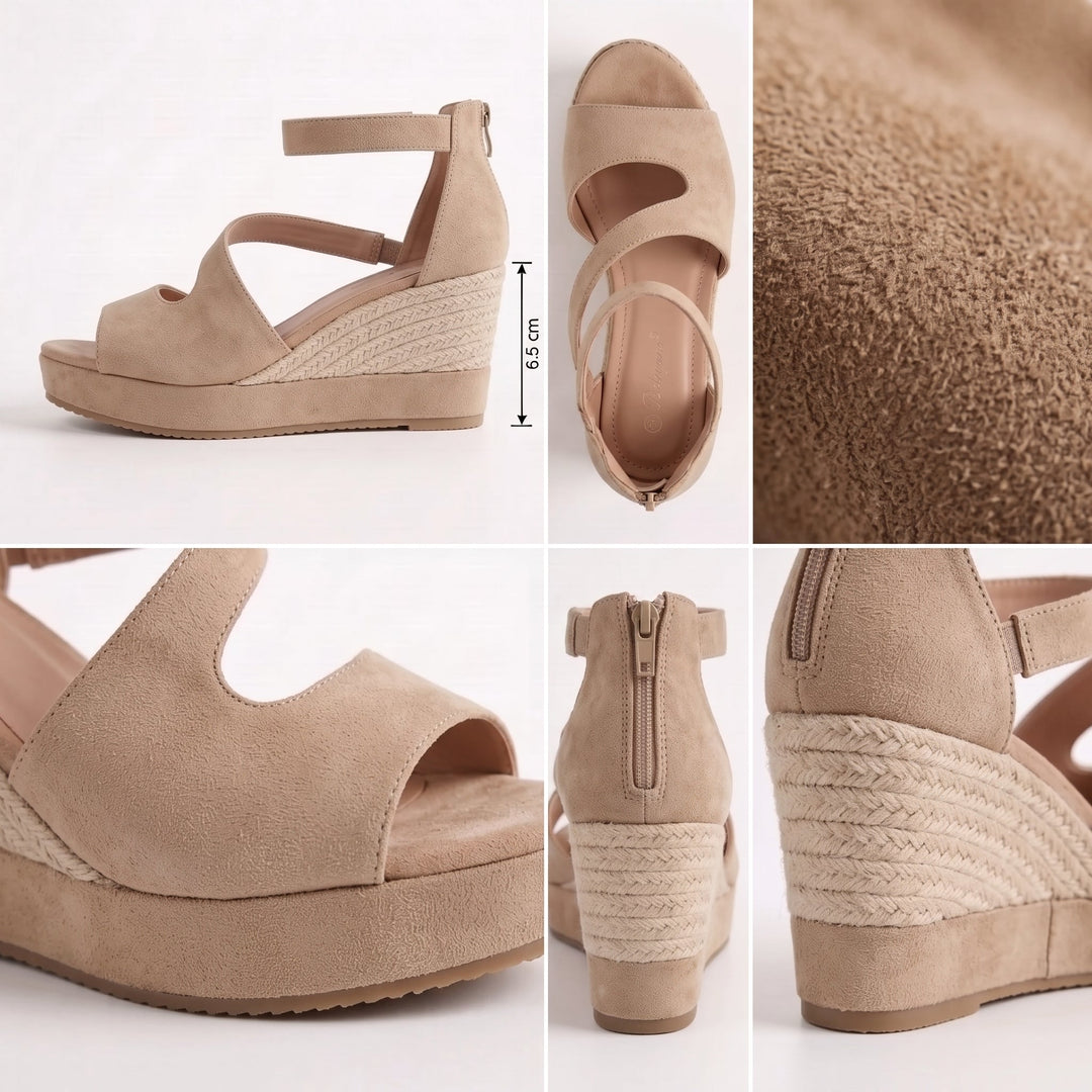 Clarisse - Cushioned Wedge Sandals