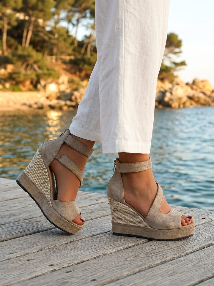 Clarisse - Cushioned Wedge Sandals