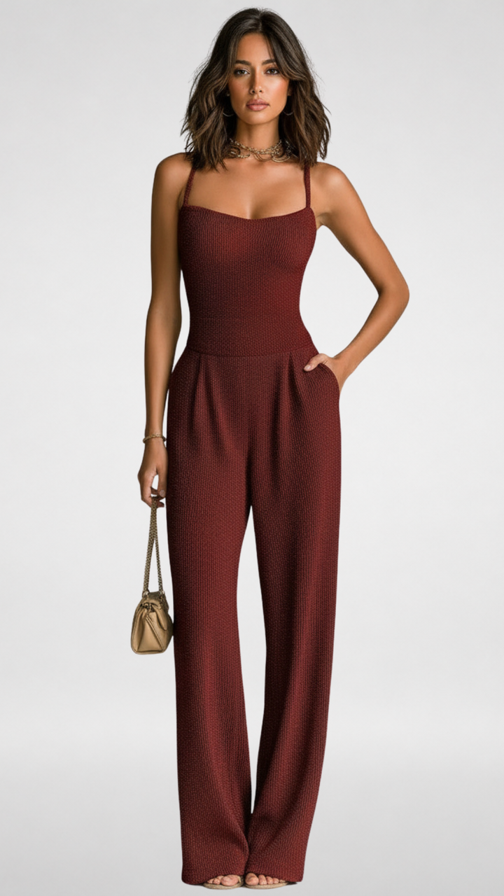 Audrina - Soft-Stretch Wide-Leg Jumpsuit