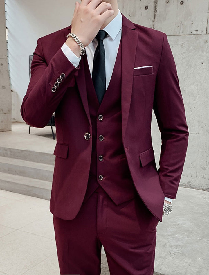 Harcourt - Tailored-Fit Three-Piece Suit