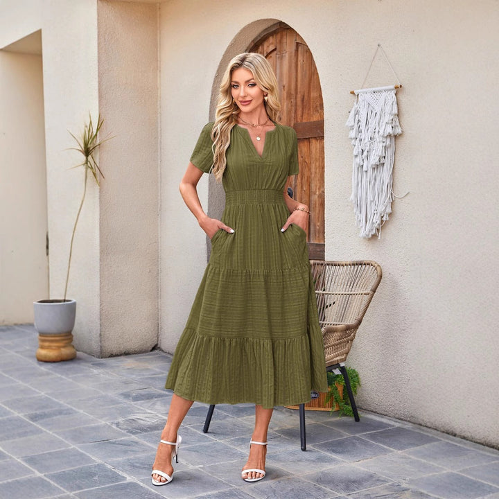 Astrelle - Textured Tiered Maxi Dress
