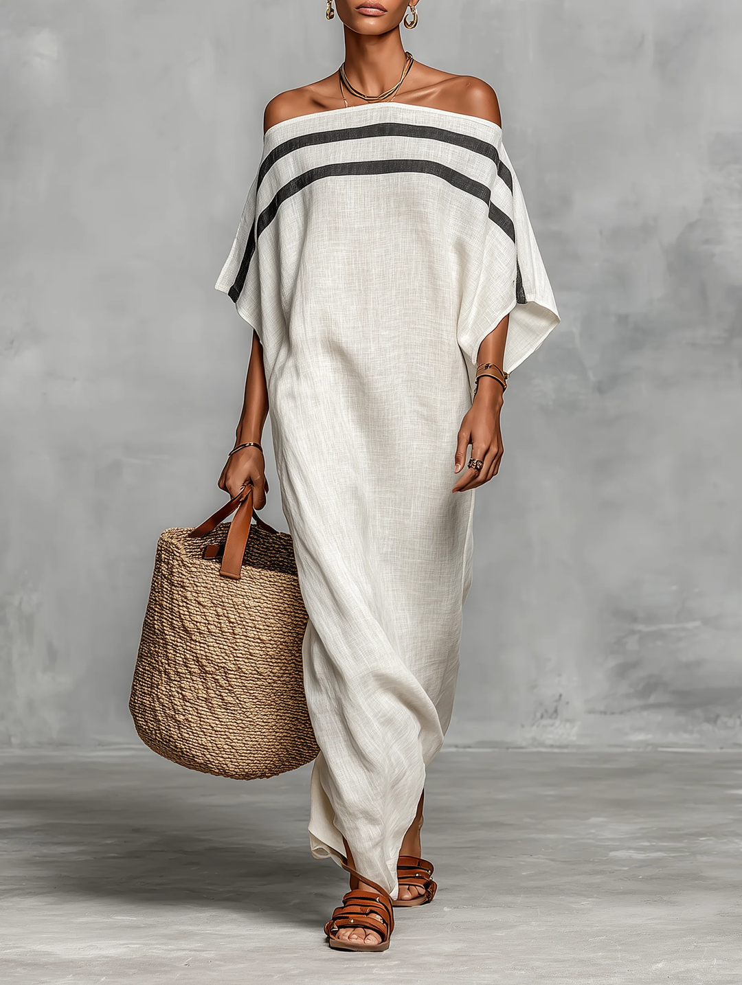 Damarielle - Elegant Off-Shoulder Maxi Dress