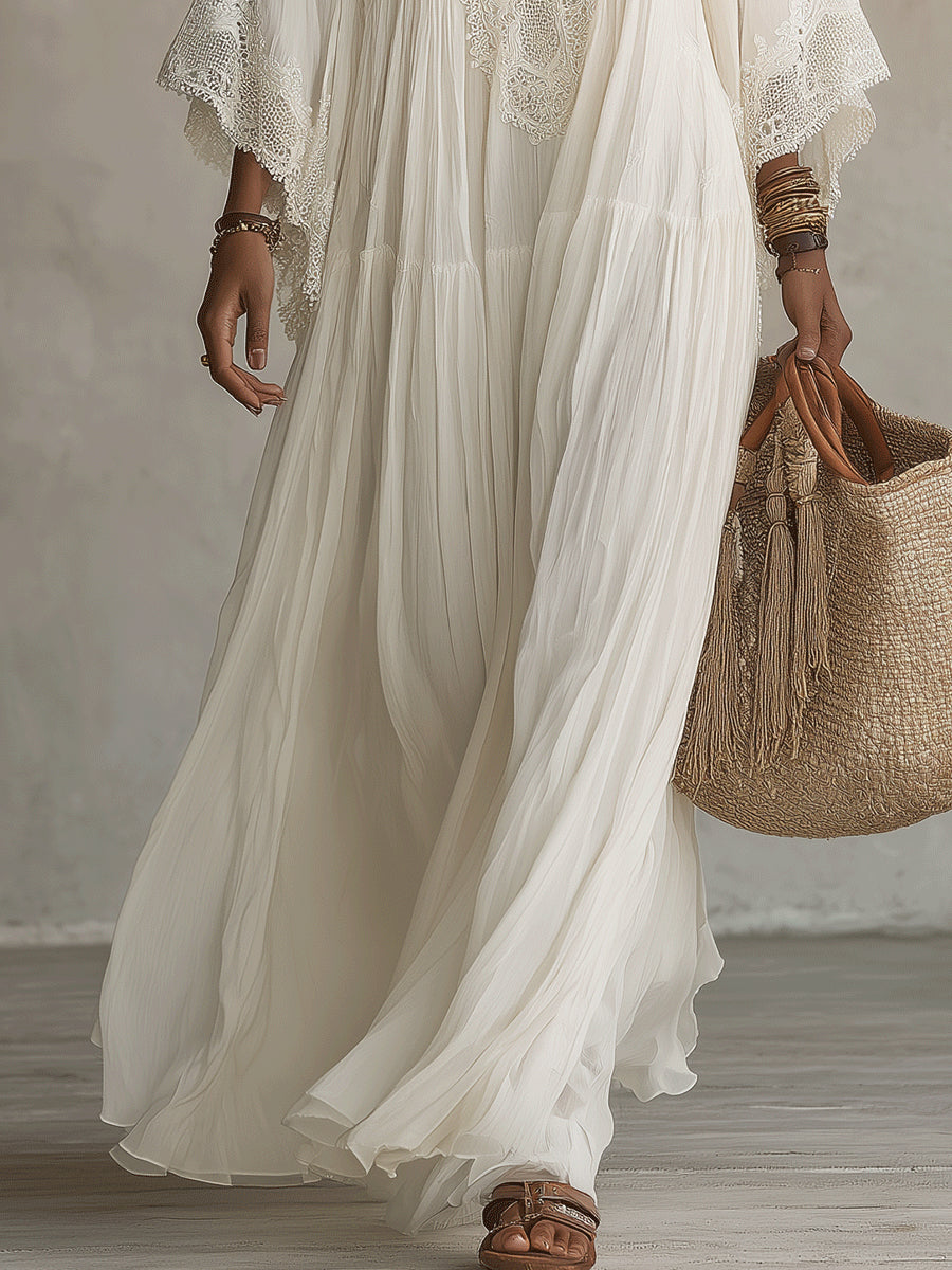 Elenisse - Ethereal Pleated Maxi Dress