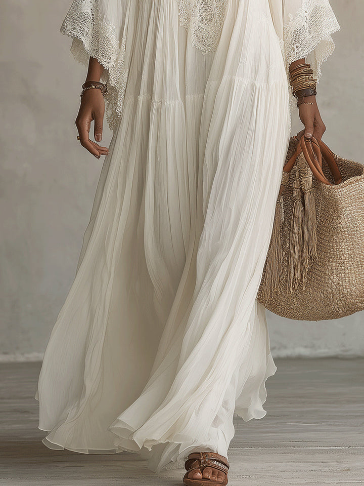 Elenisse - Ethereal Pleated Maxi Dress