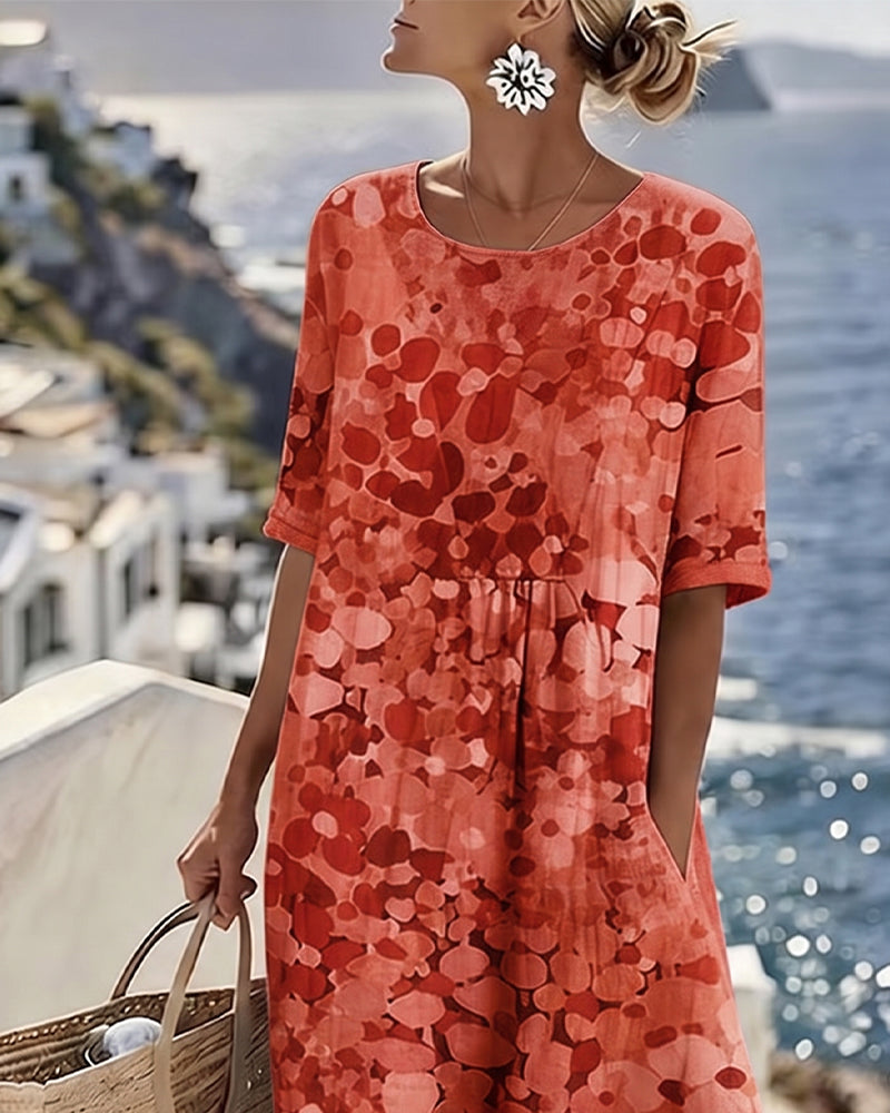 Adria - Soft-Touch A-Line Midi Dress