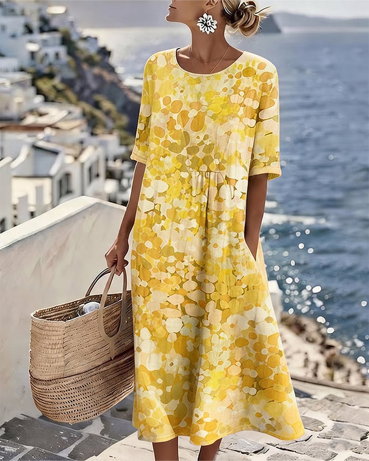 Adria - Soft-Touch A-Line Midi Dress