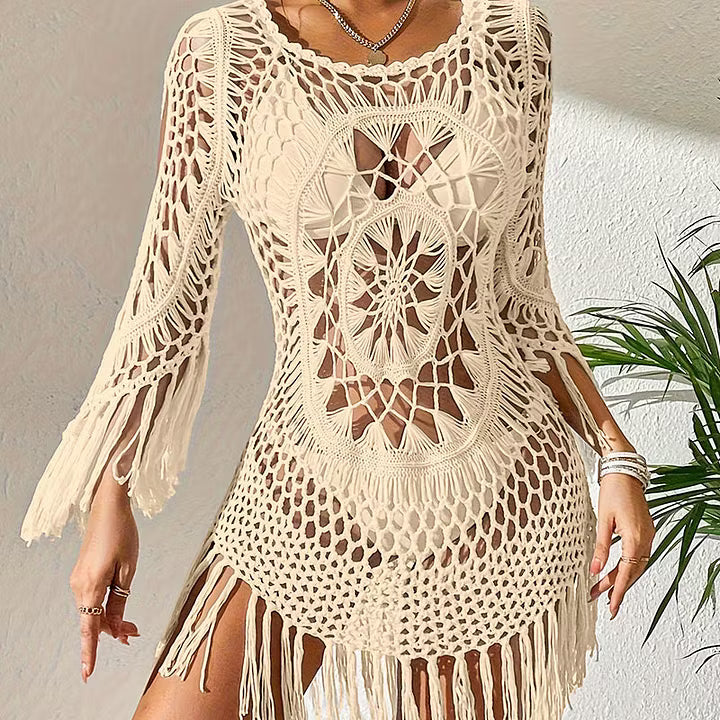 Milena - Bohemian Crochet Beach Cover Up