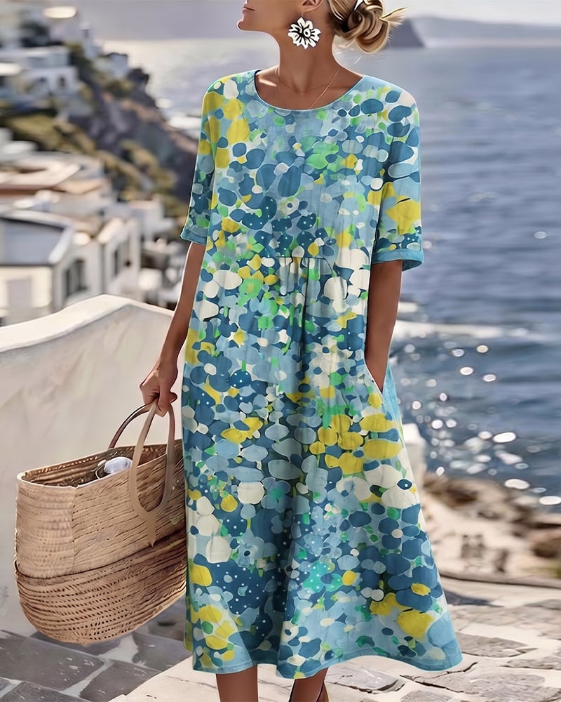 Adria - Soft-Touch A-Line Midi Dress