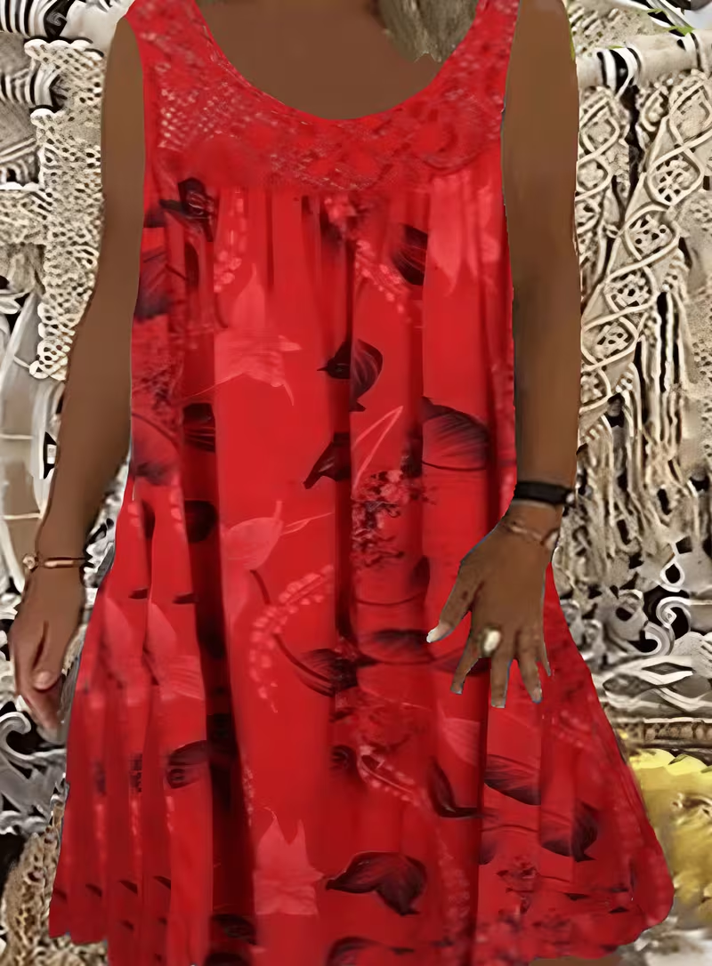 Ariadne - Elegant Floral Print Shift Dress